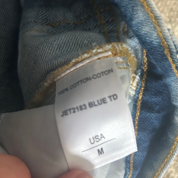 Elan Tie Dye High Rise Straight Leg Cropped Jeans Women's Medium button fly NWT - Picture 6 of 9